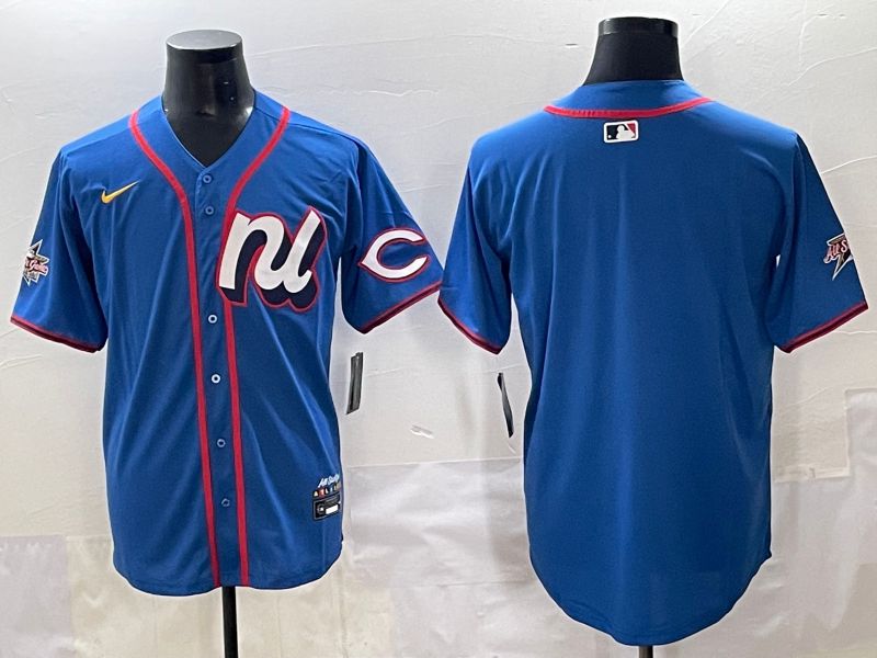 Men 2025 Cincinnati Reds Blank Blue All star Nike MLB Jersey style 2->cincinnati reds->MLB Jersey